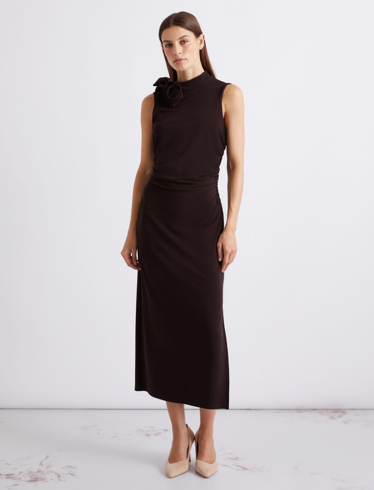 Abito smanicato in jersey - VIOLA SCURO - Marella - 4