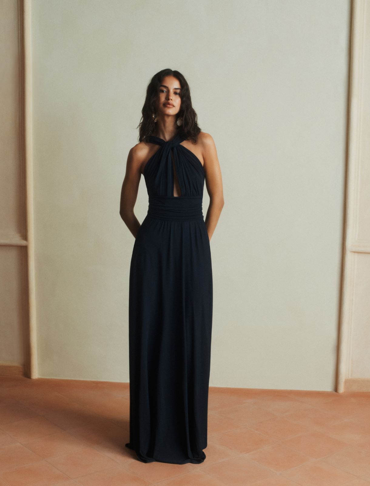 Jersey criss-cross dress - NAVY - Marella - 4