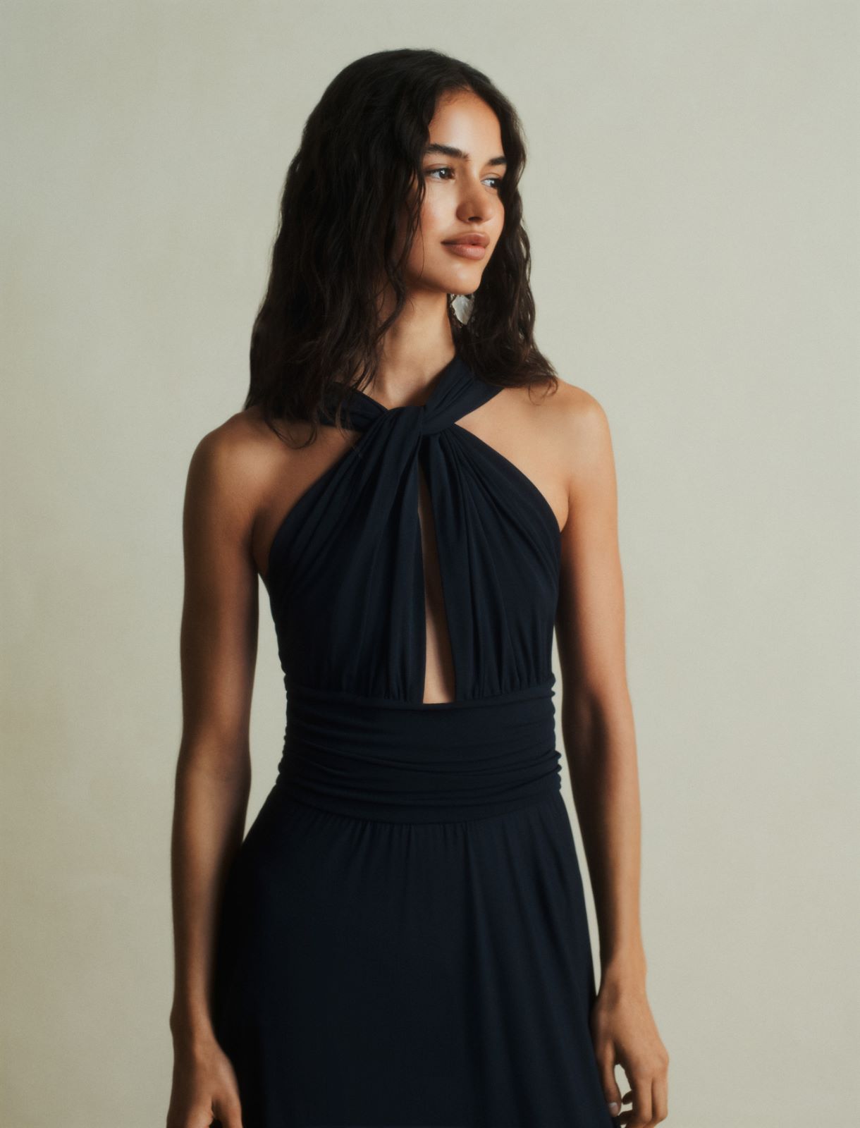 Jersey criss-cross dress - NAVY - Marella - 5