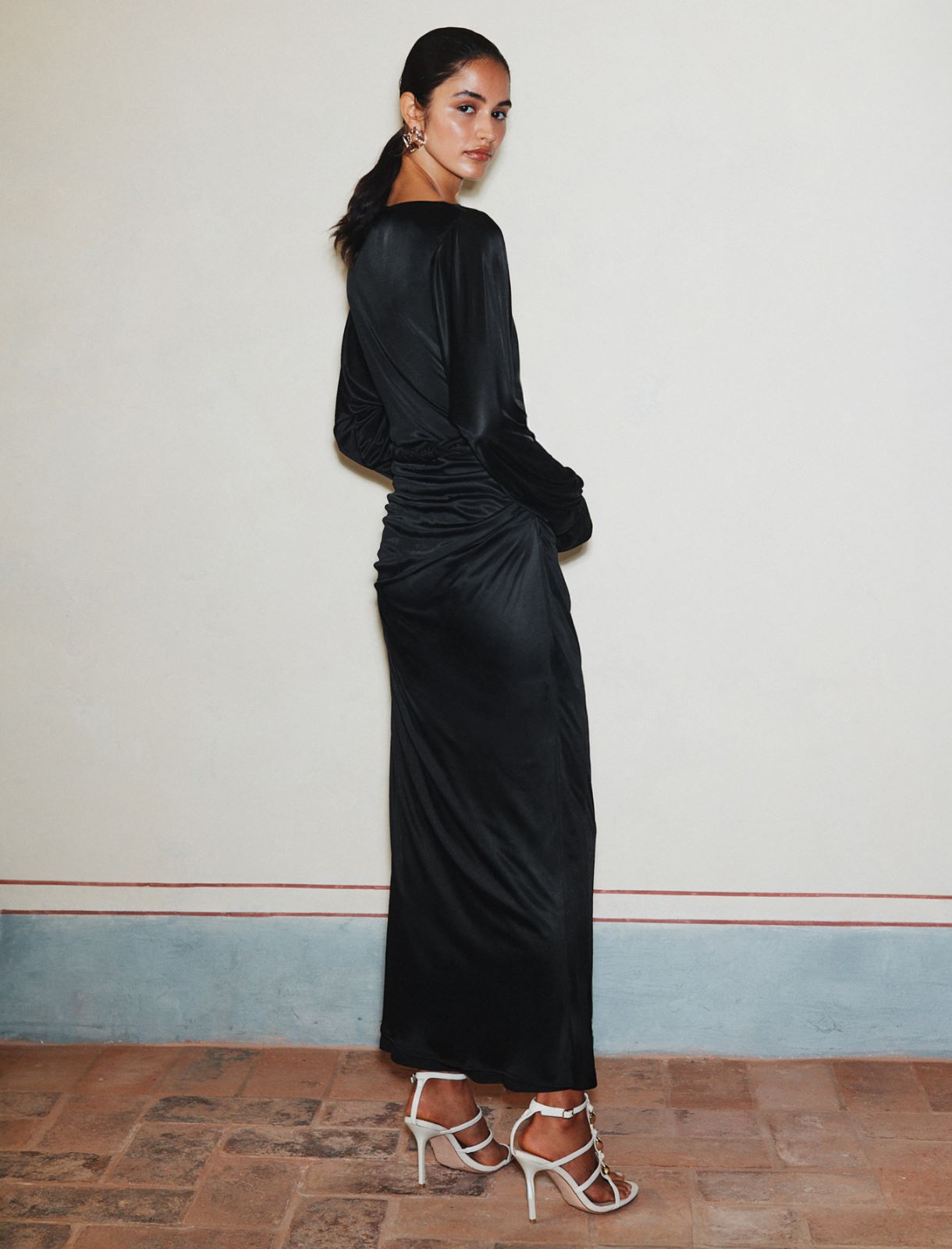 Long jersey dress - BLACK - Marella - 3
