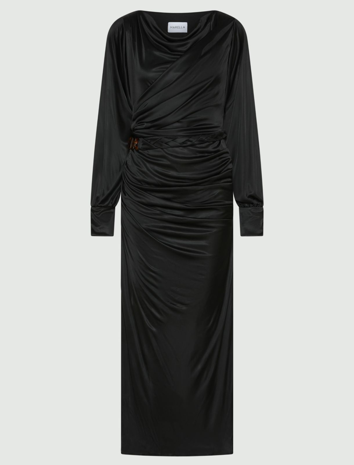 Long jersey dress - BLACK - Marella