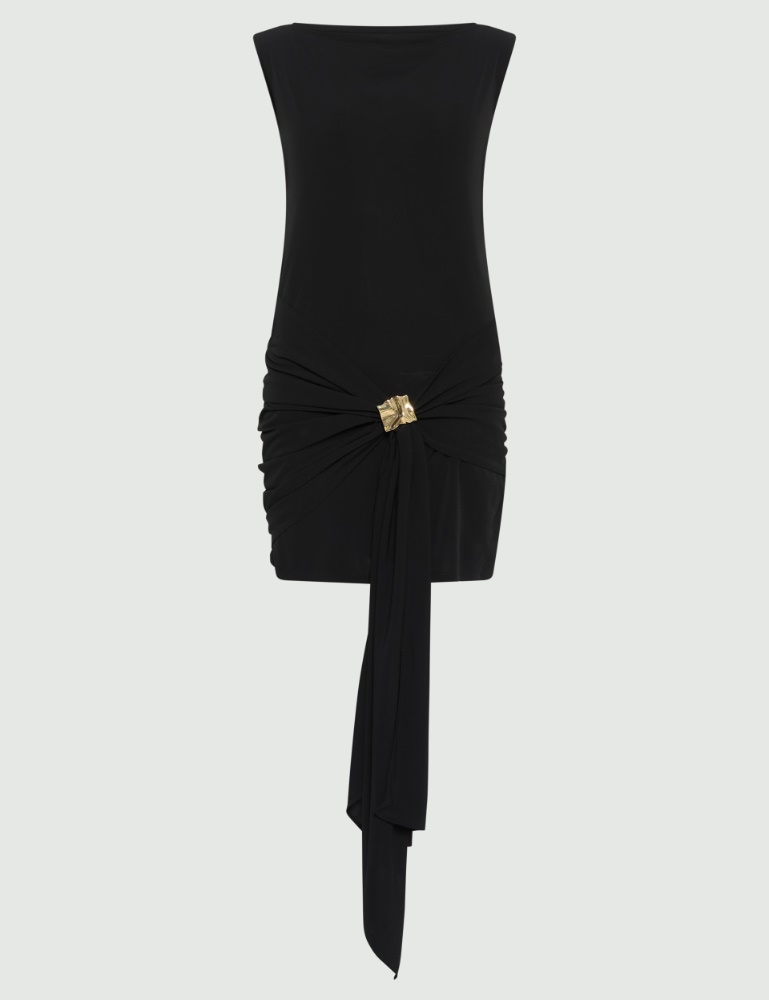 Jersey mini dress with draped belt detail - Marella