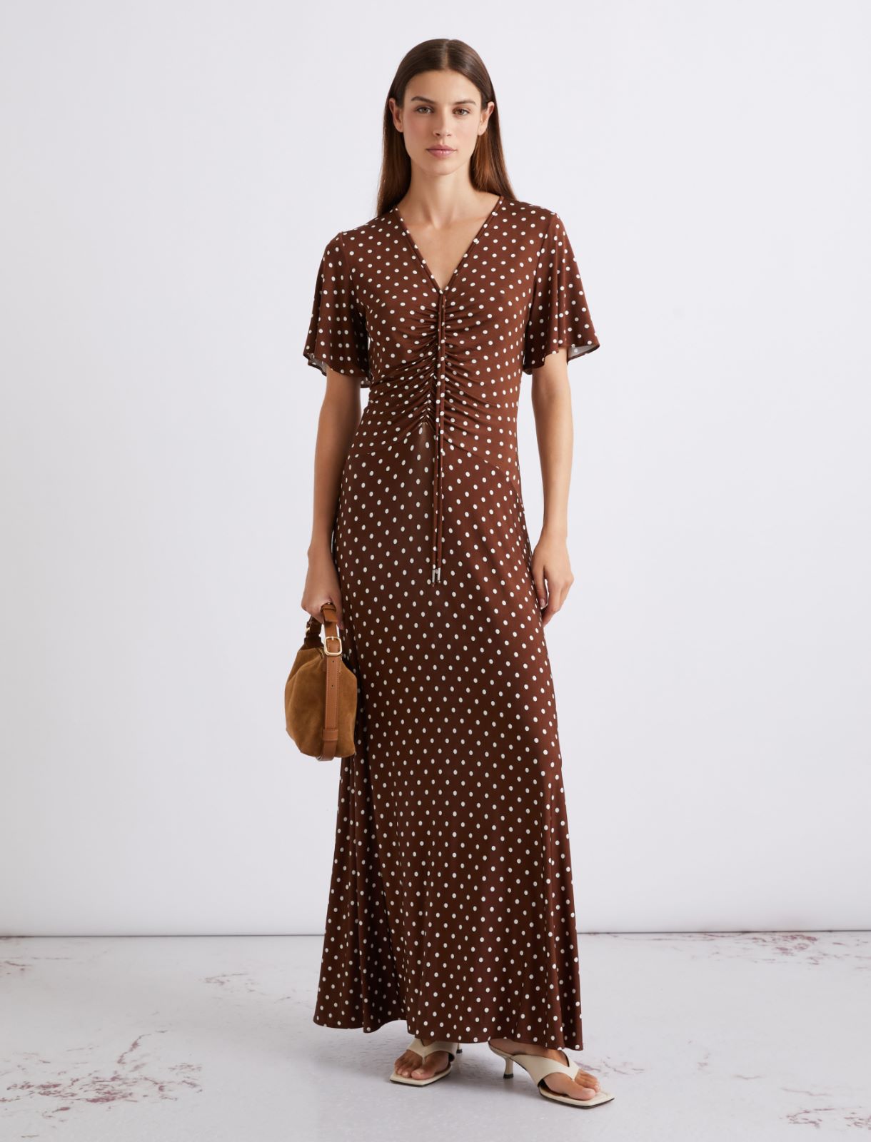 Long jersey dress - BROWN - Marella - 2