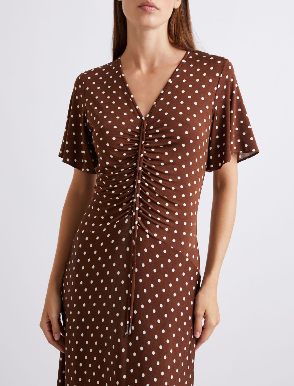 Long jersey dress - BROWN - Marella - 5