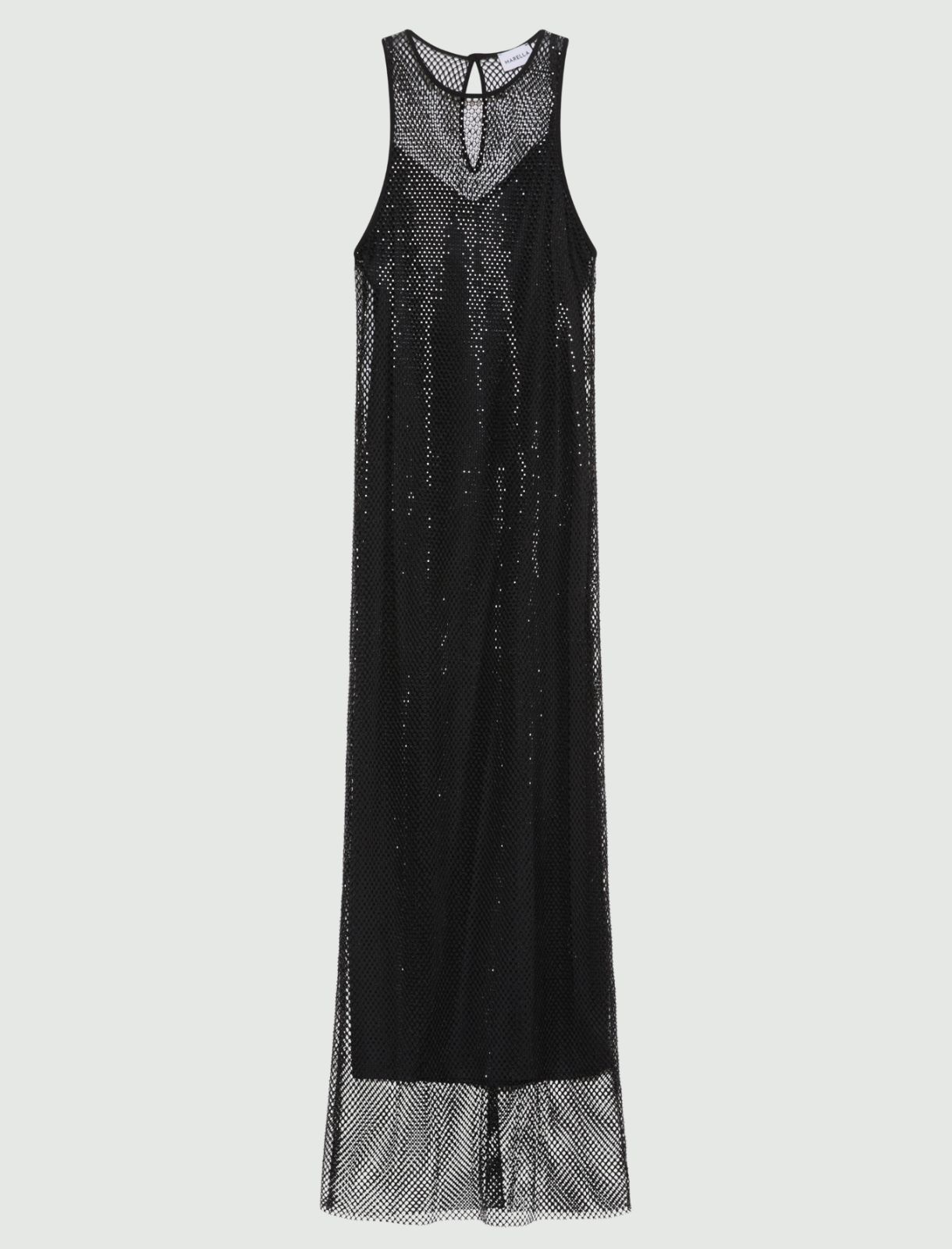 Robe sans manches en mesh strass - NOIR - Marella