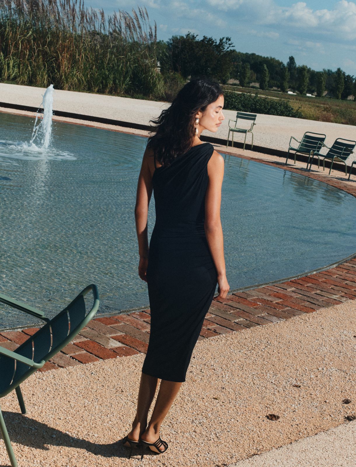 Kleid aus Stretchjersey - SCHWARZ - Marella - 3