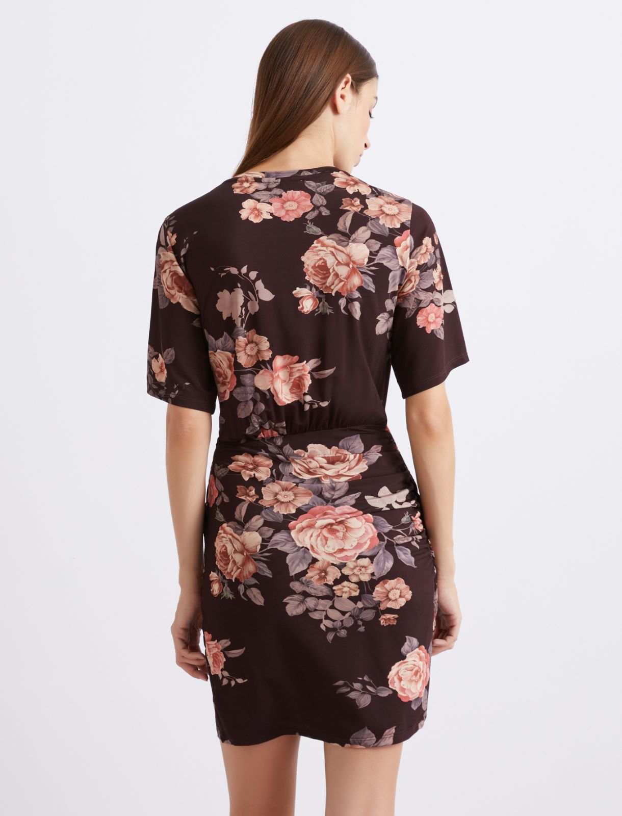 Gathered jersey dress - BORDEAUX - Marella - 3