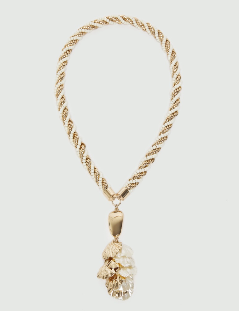 Metal shell-adorned long necklace - Marella