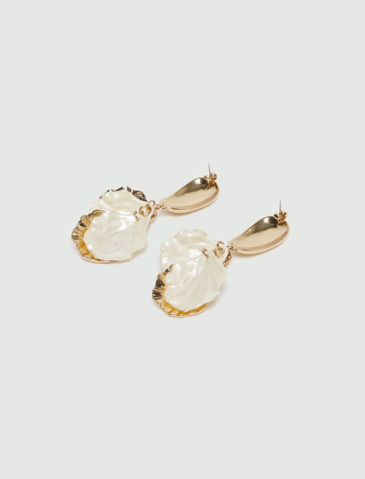 Metal shell-adorned drop earrings - MOTHER-OF-PEARL - Marella - 2