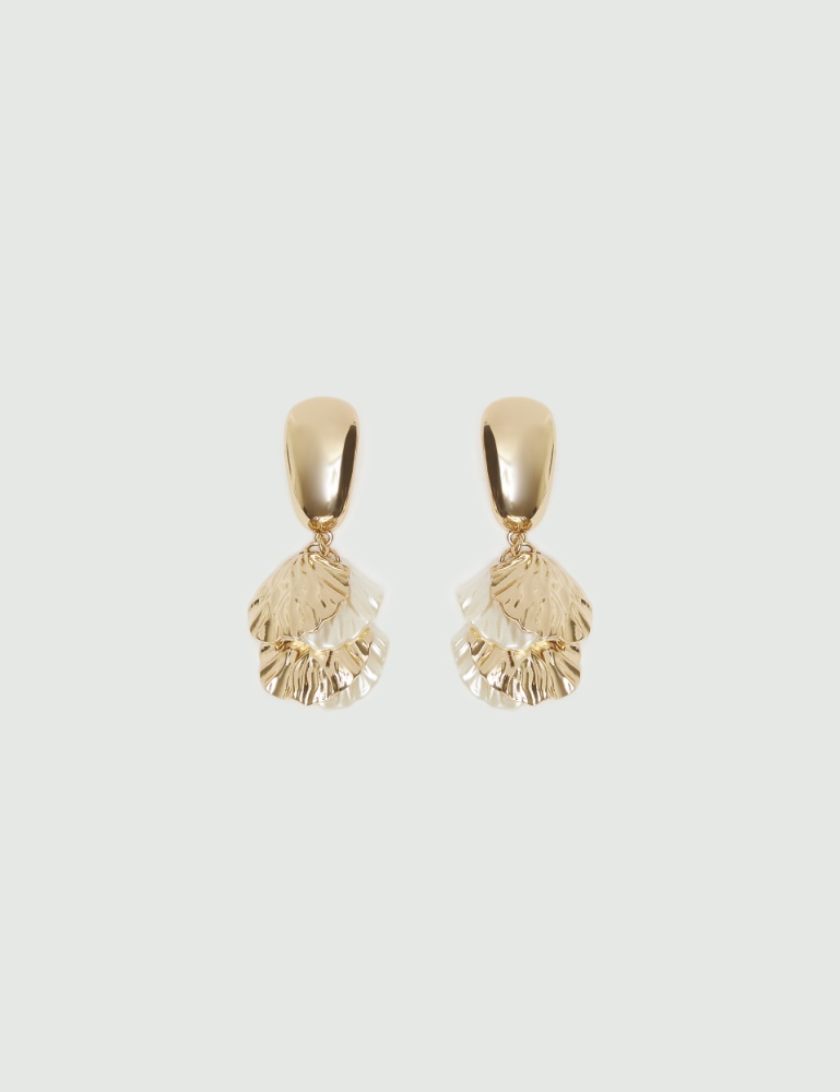 Metal shell-adorned drop earrings - Marella