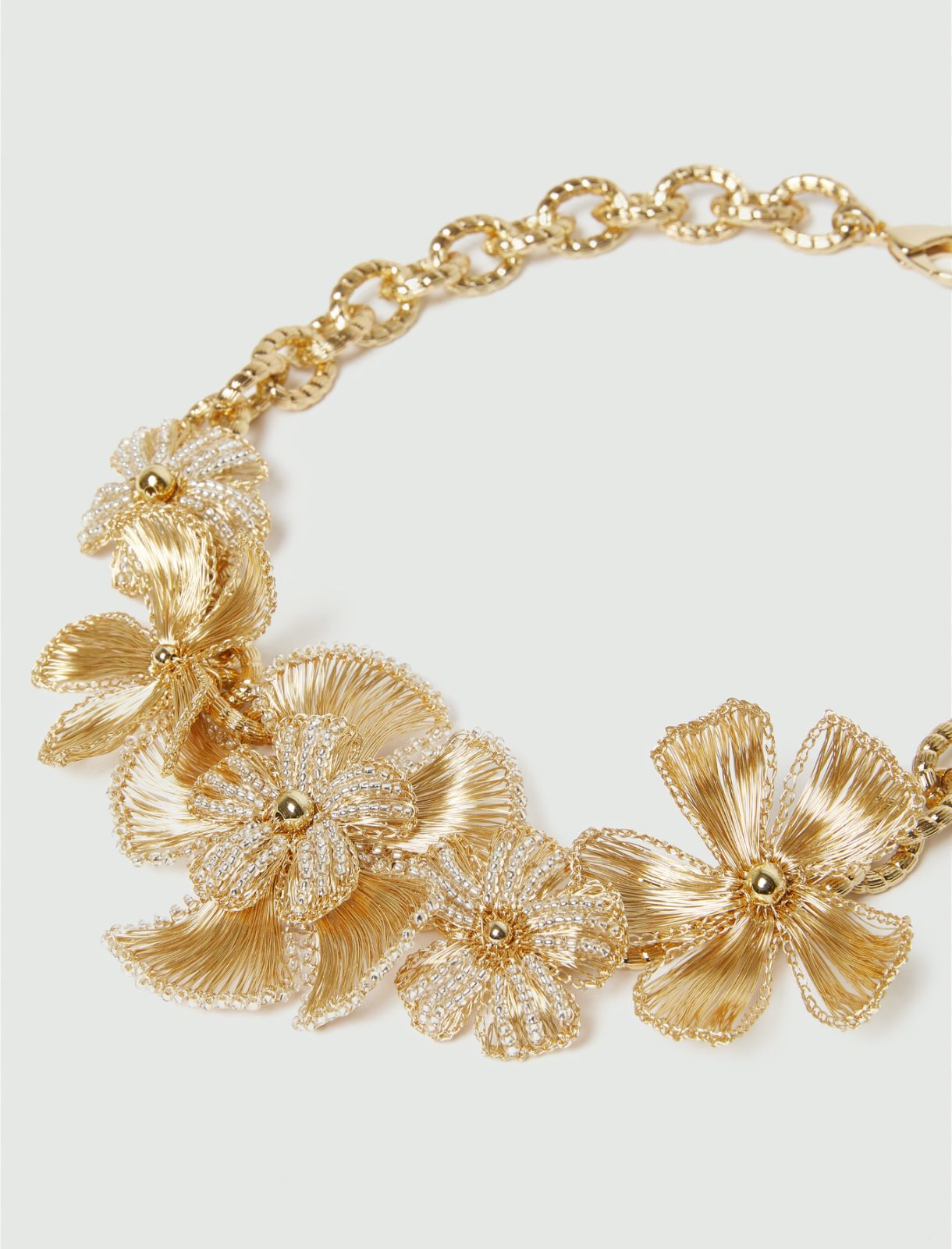 Flower-detail choker necklace - GOLD - Marella - 2