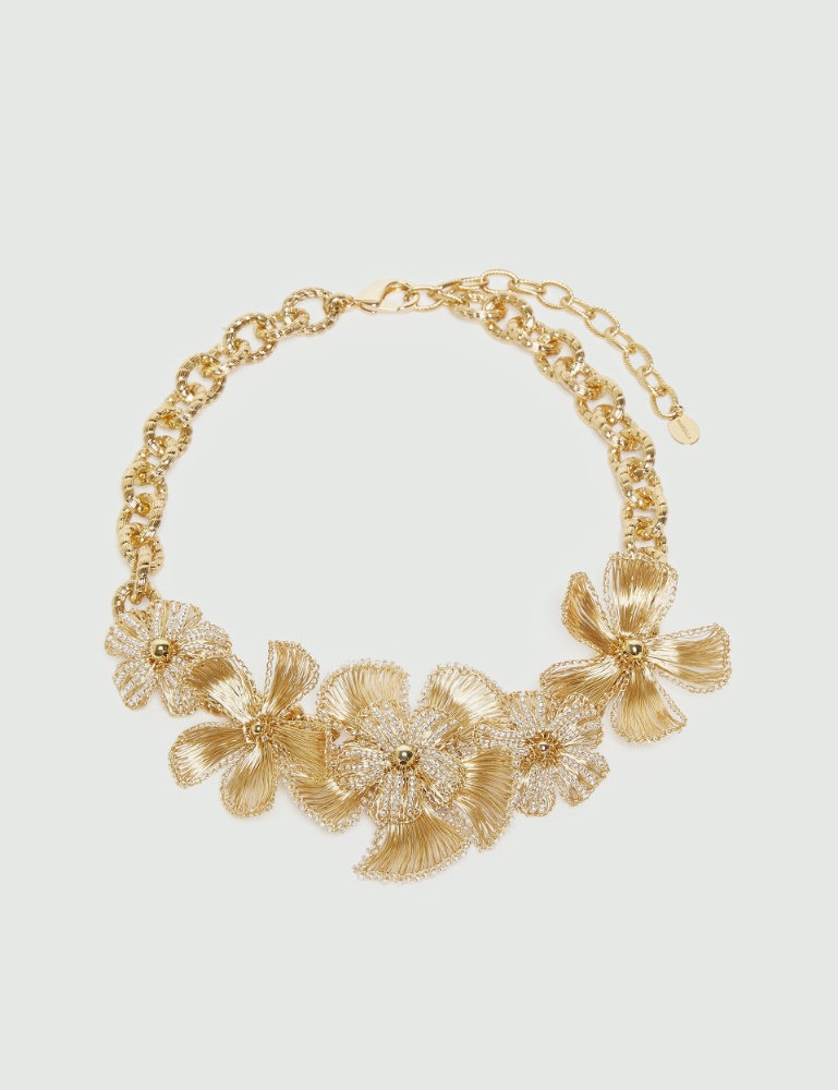 Flower-detail choker necklace - Marella