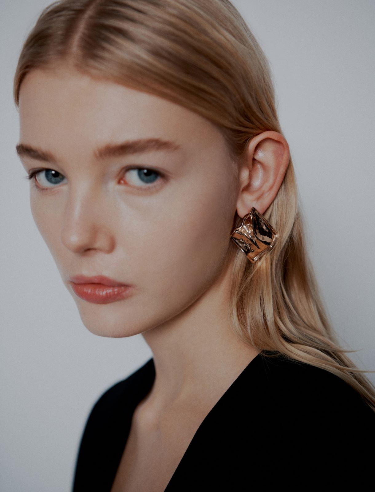 Hammered earrings - Gold - Marella - 3