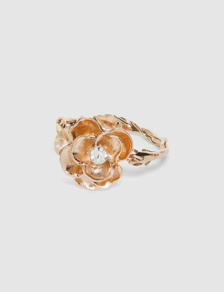 Rose and crystal-adorned bangle - Marella