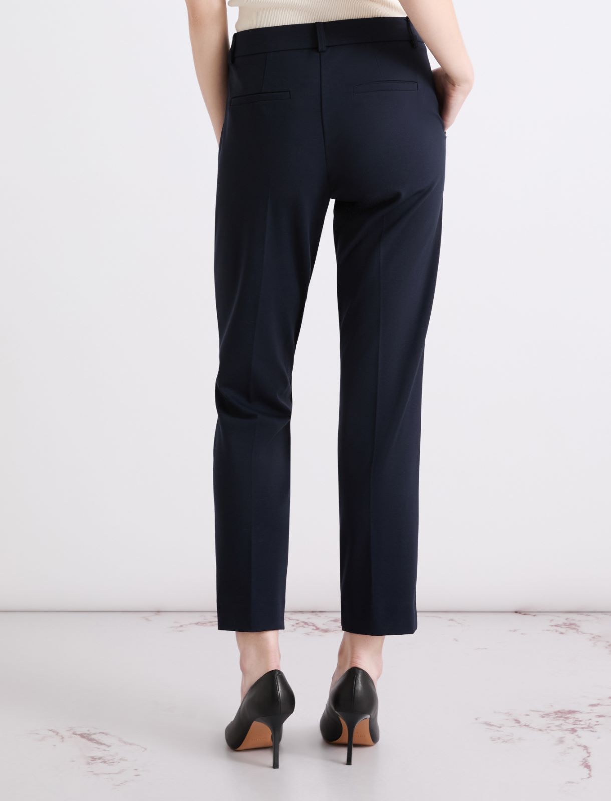 Jersey chino trousers - NAVY - Marella - 3