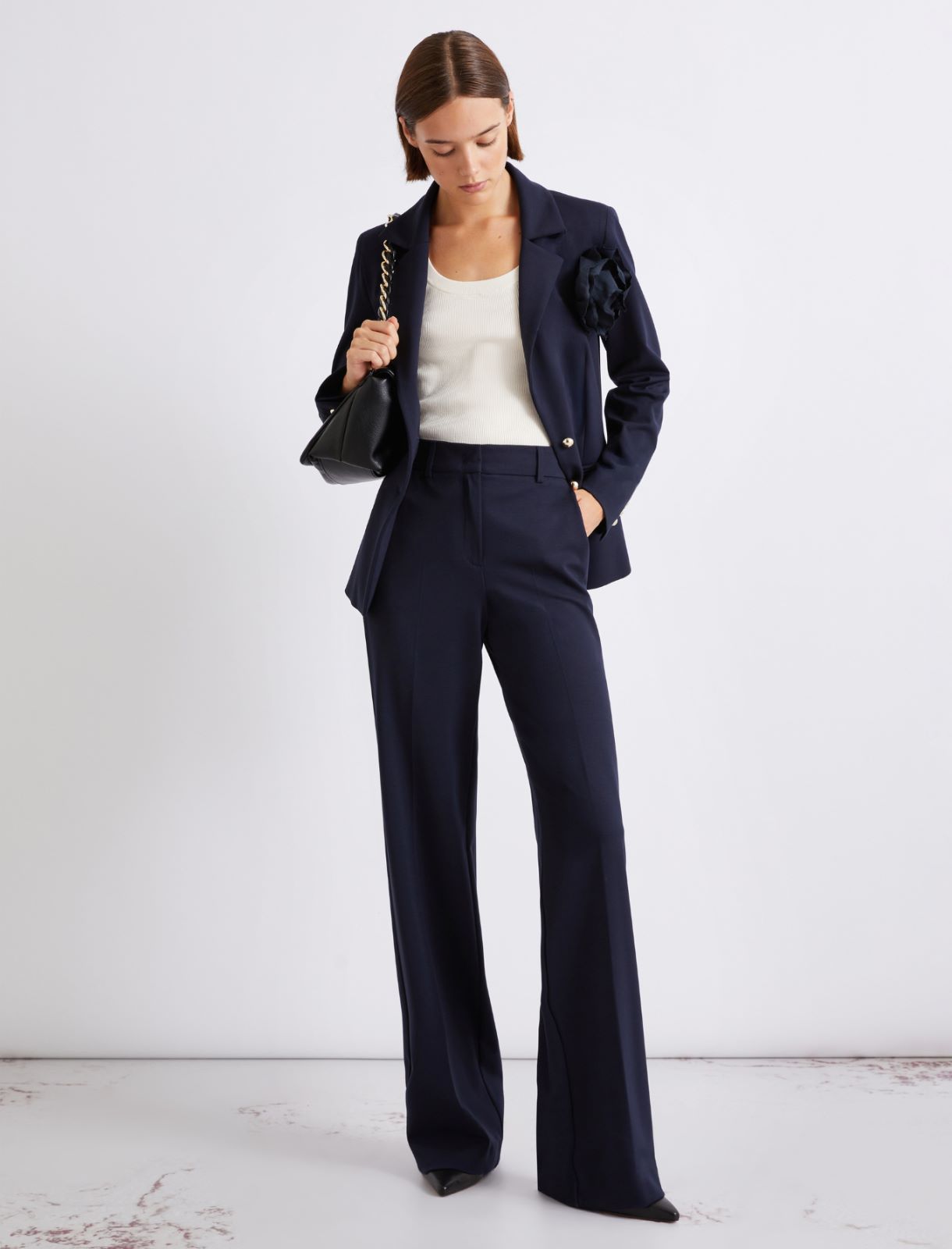 Pantalon slim en jersey - BLEU - Marella - 2