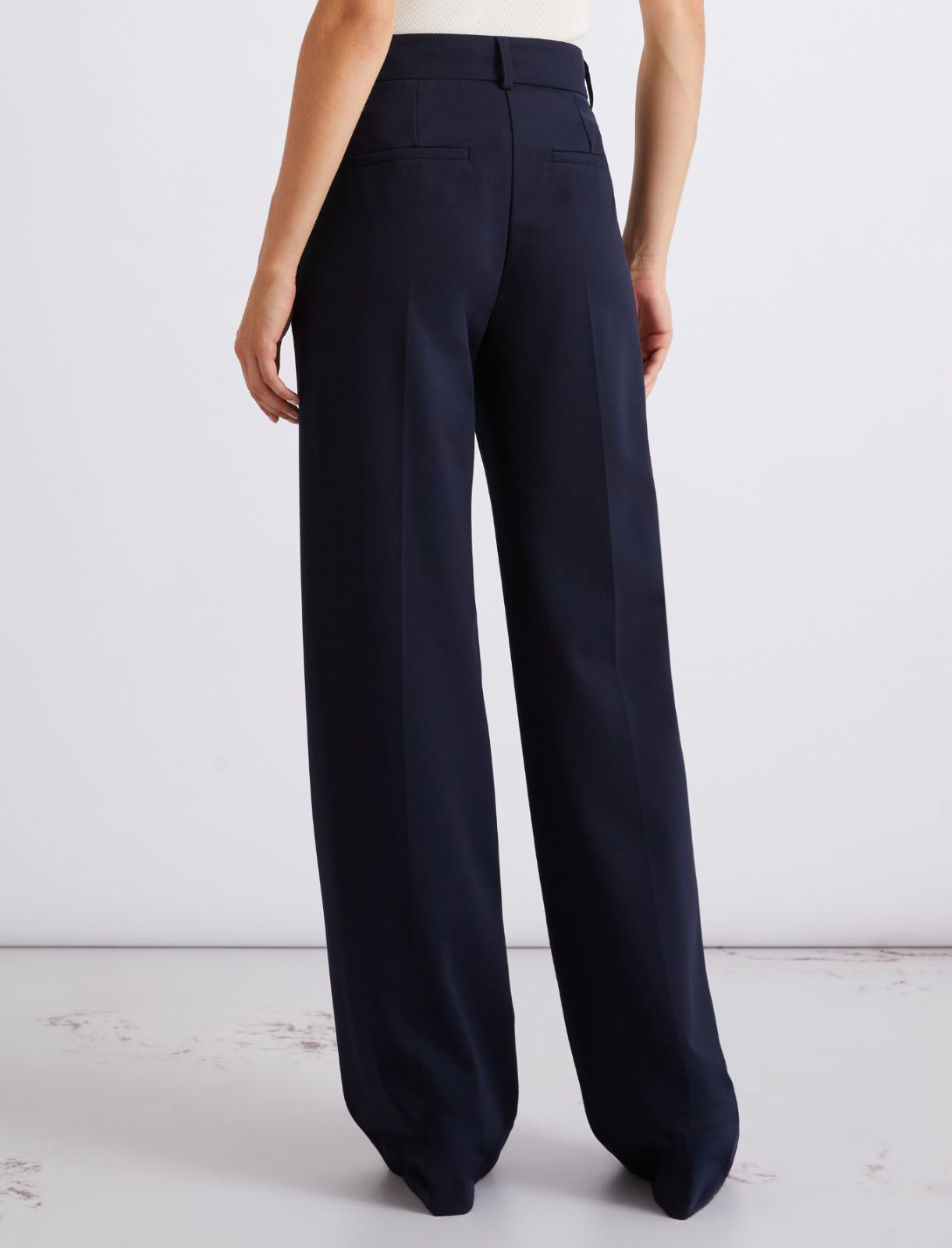 Pantalon slim en jersey - BLEU - Marella - 3