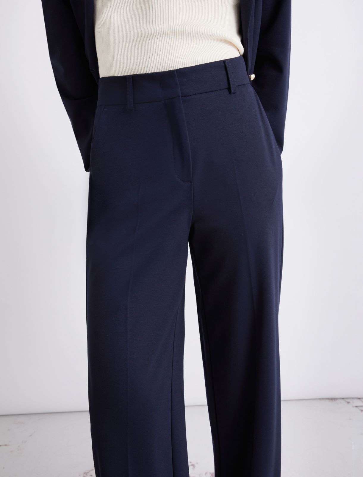 Pantalon slim en jersey - BLEU - Marella - 5