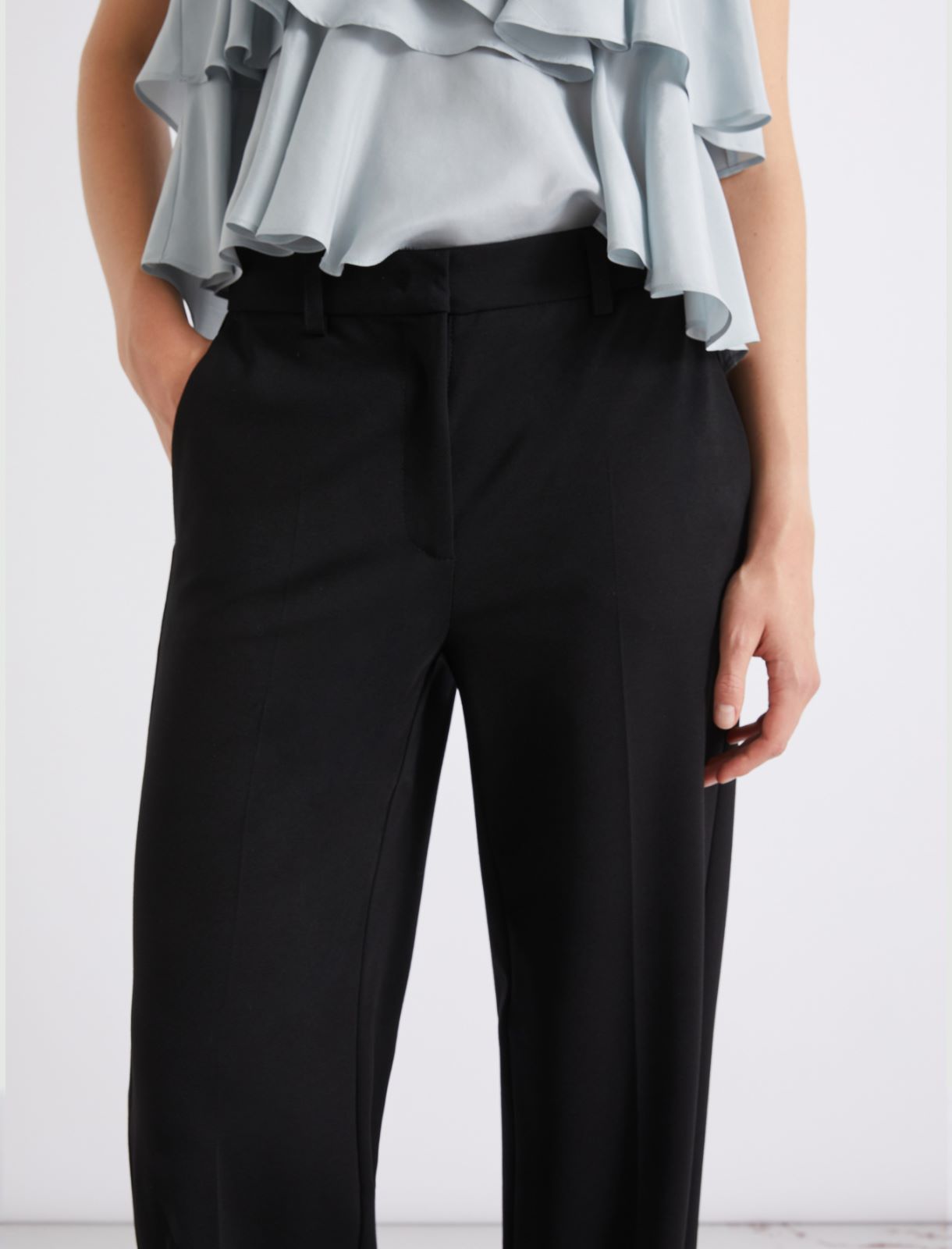 Pantalon slim en jersey - NOIR - Marella - 5