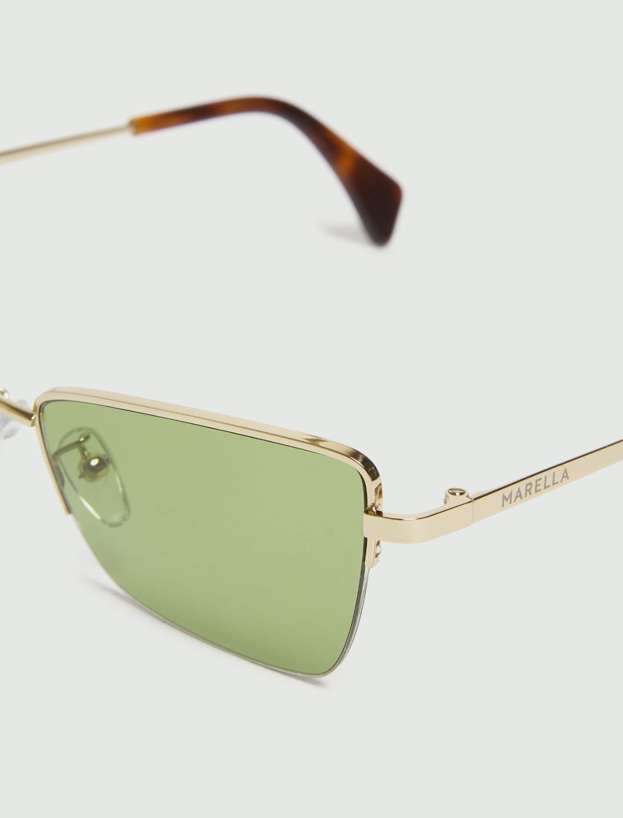 Sharp glasses with thin frame - LIGHT GOLD - Marella - 4