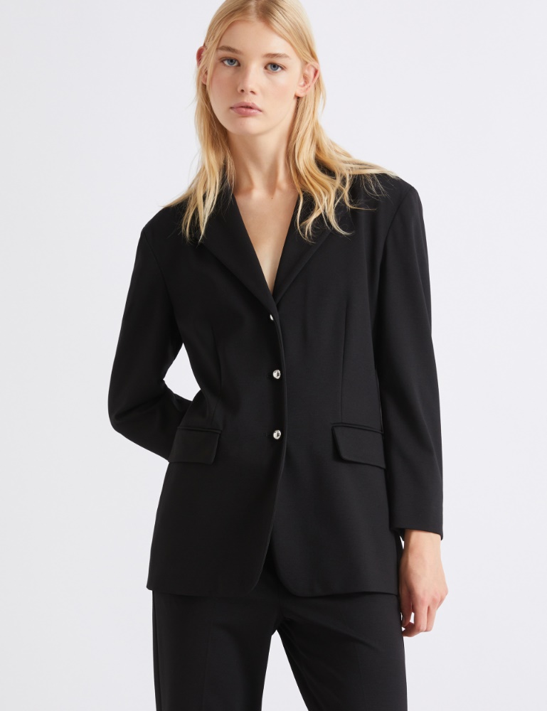 Single-breasted stretch jersey blazer - Marella