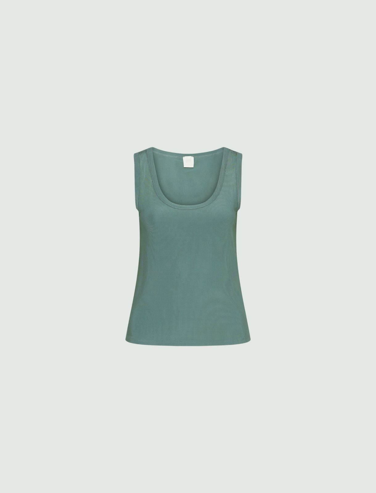 Shiny jersey vest top - GREEN - Marella