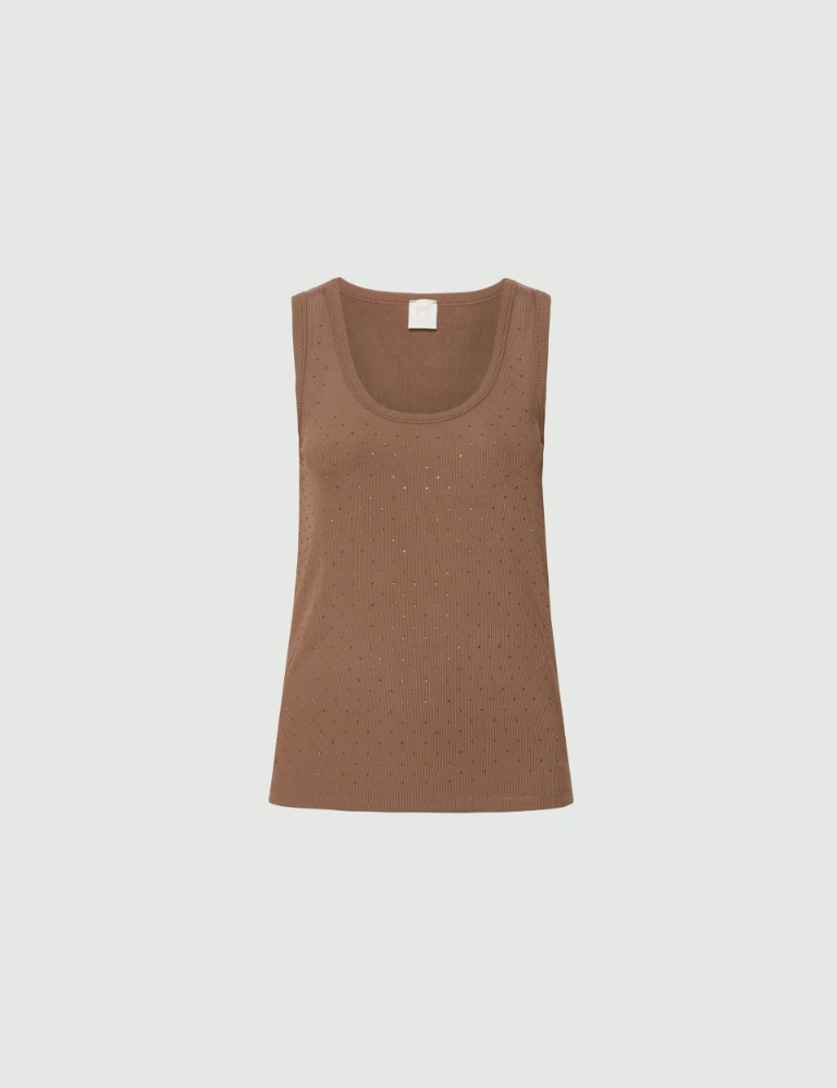 Canotta in jersey con micro strass - Marella