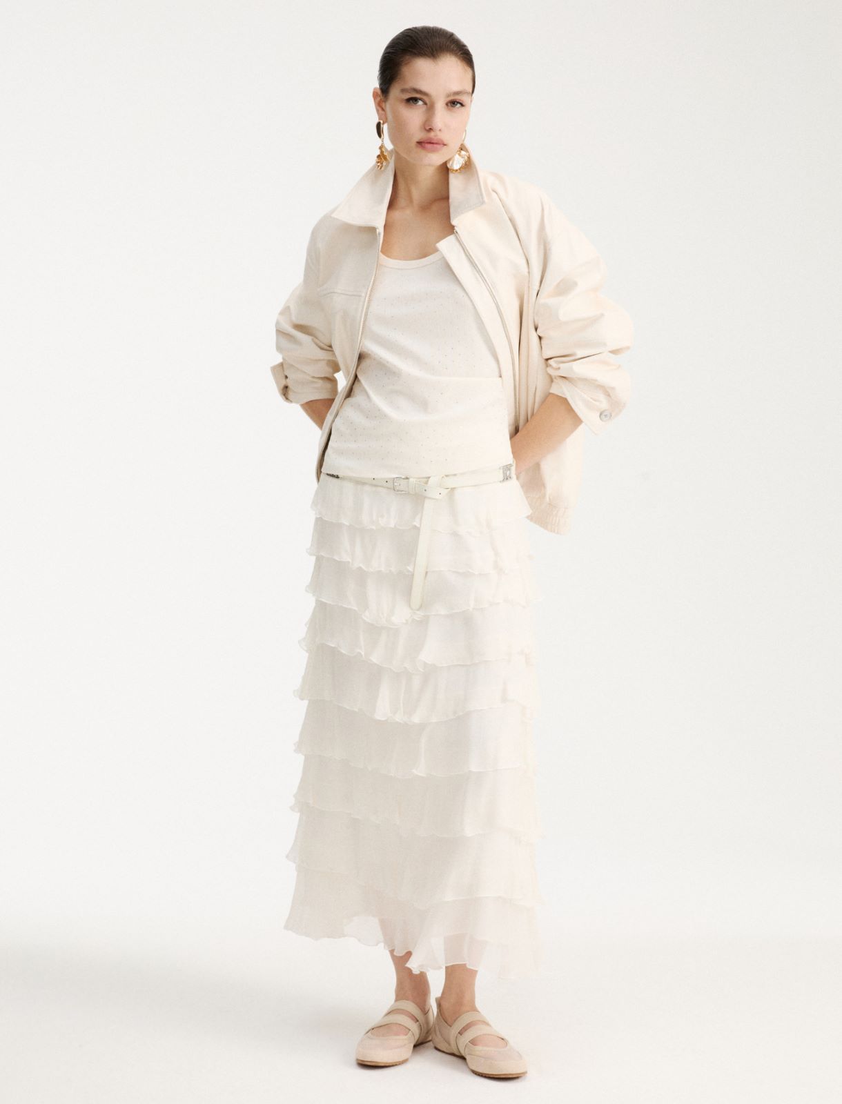 Canotta in jersey con micro strass - BIANCO LANA - Marella - 2