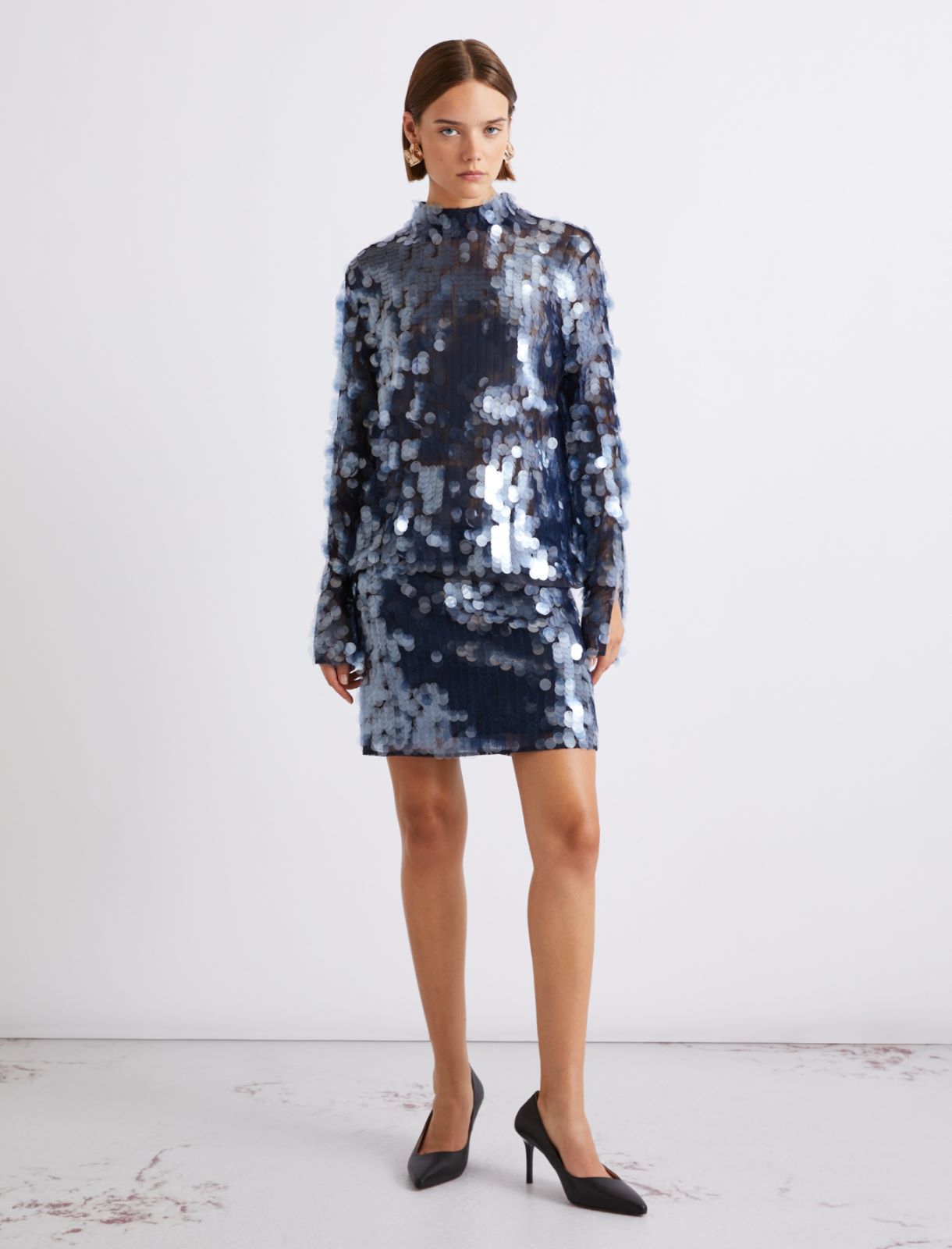 Sequin blouse - NAVY - Marella - 2