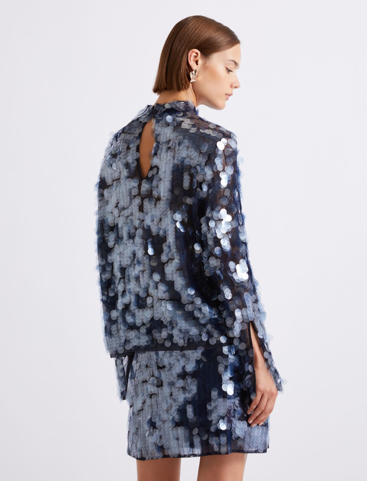 Sequin blouse - NAVY - Marella - 3
