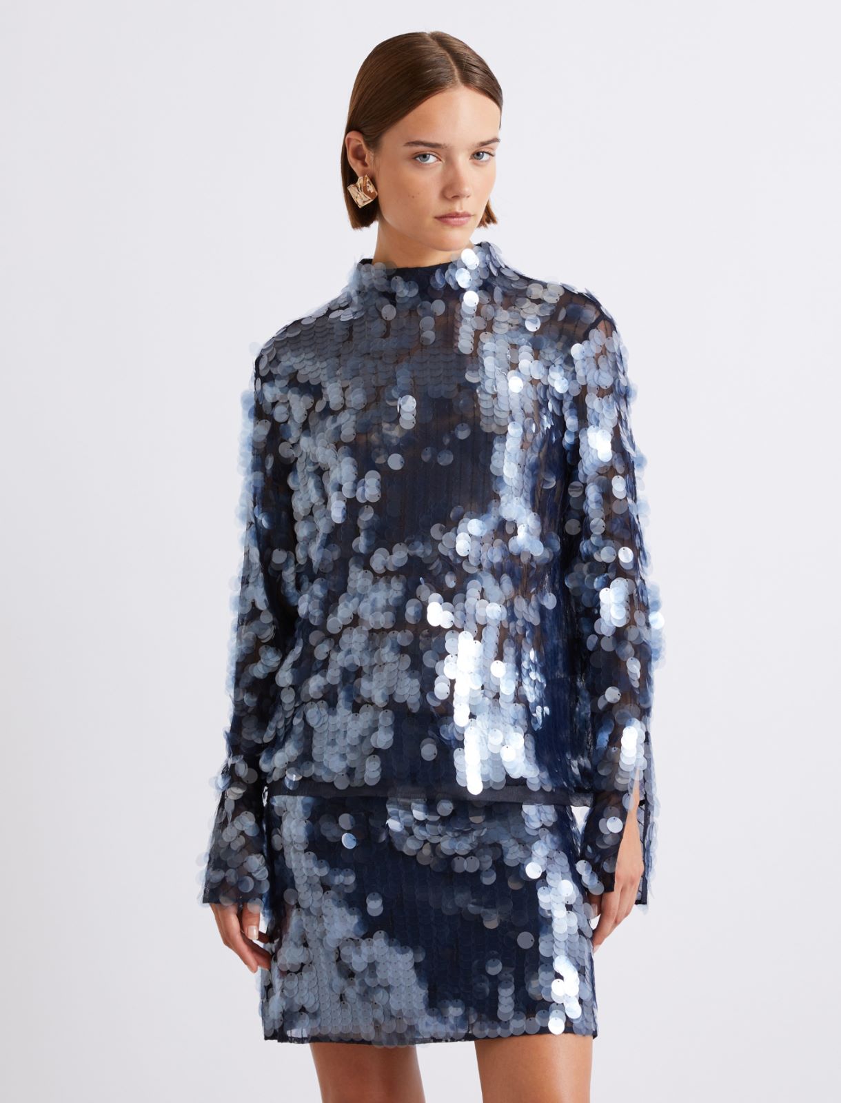 Sequin blouse - NAVY - Marella - 4