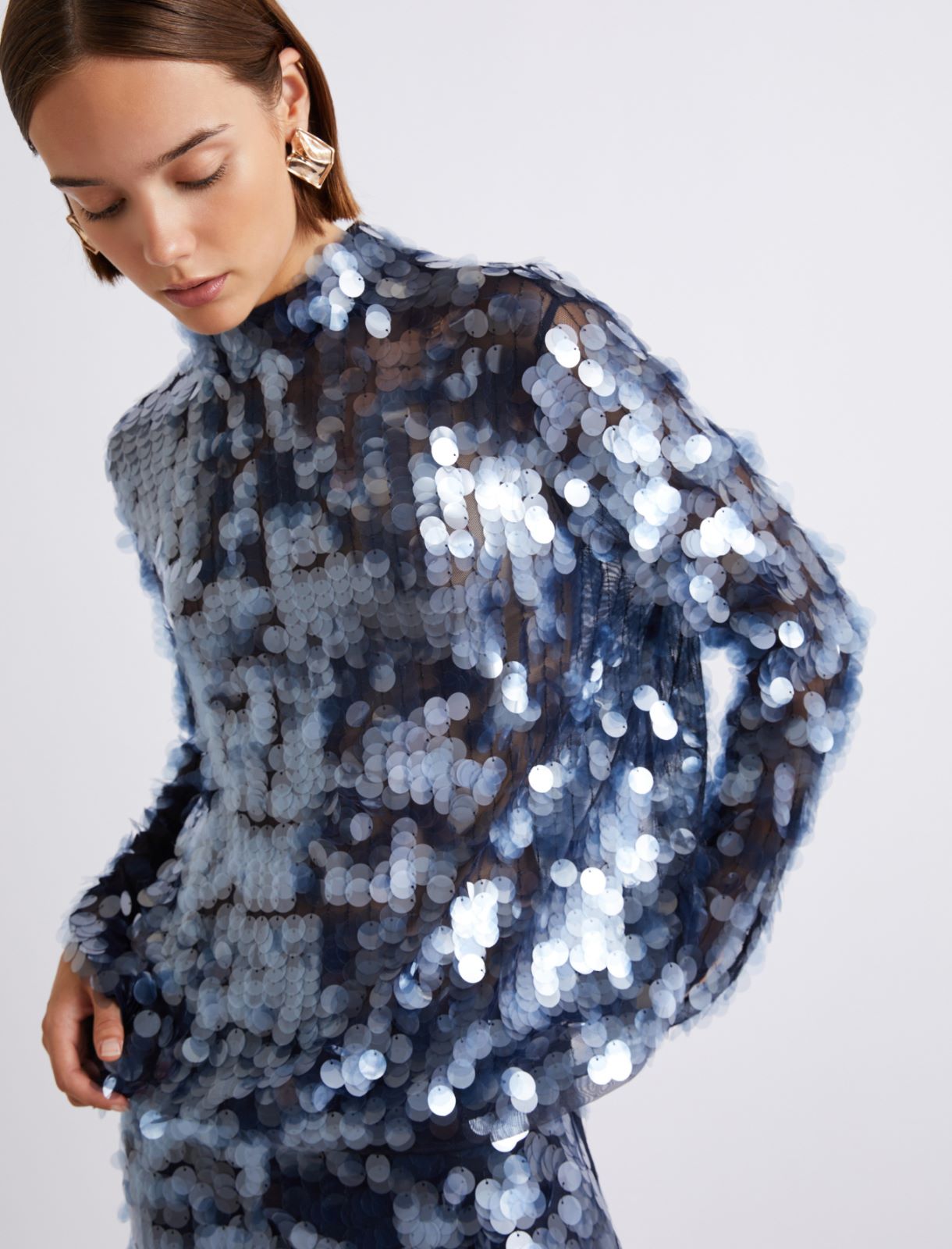 Sequin blouse - NAVY - Marella - 5