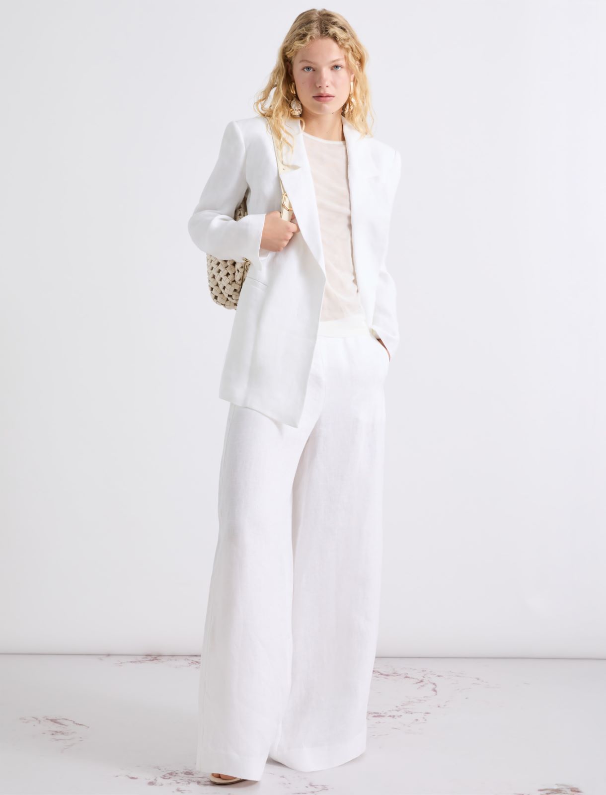 Stretch tulle T-shirt - WHITE - Marella - 2