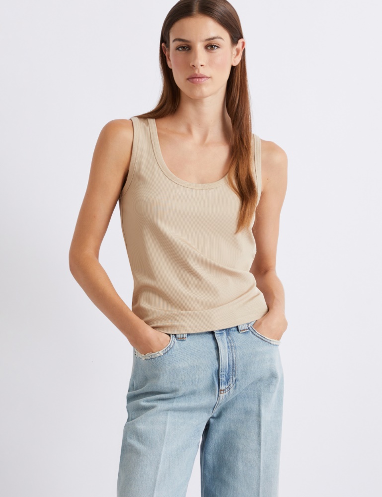 Rib-knit jersey top - Marella