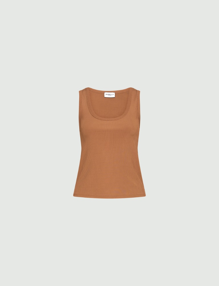 Rib-knit jersey top - Marella