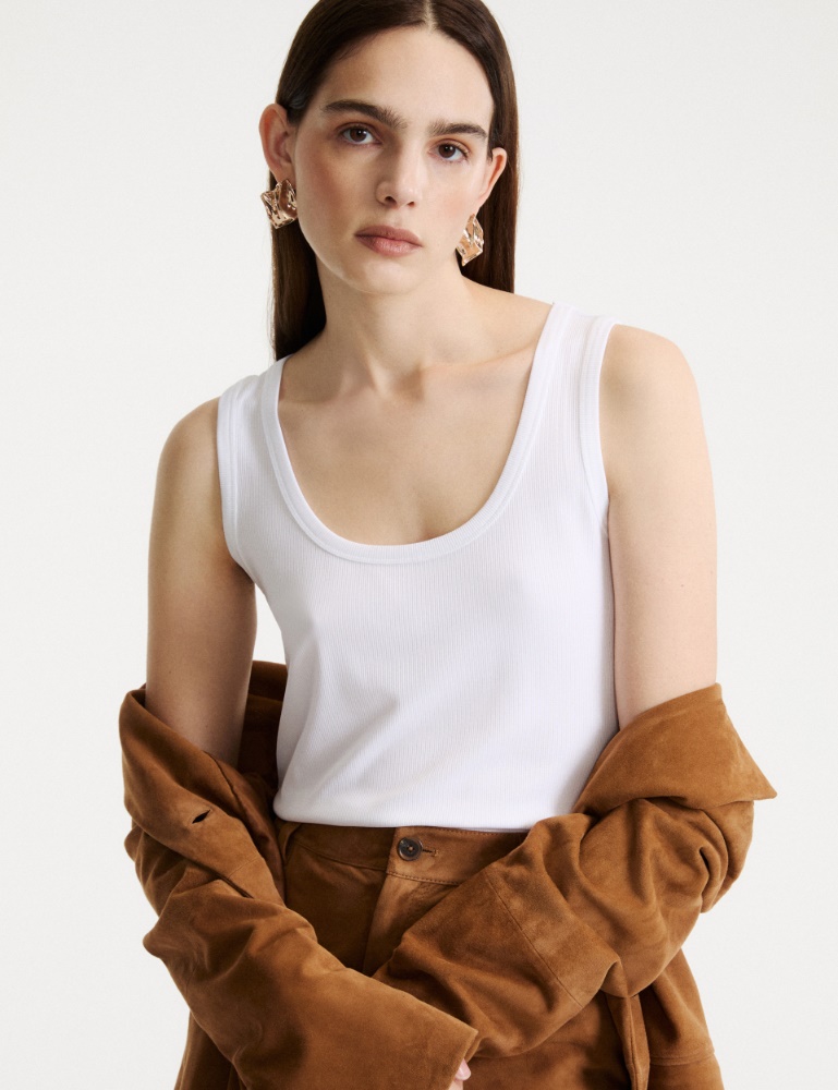 Rib-knit jersey top - Marella