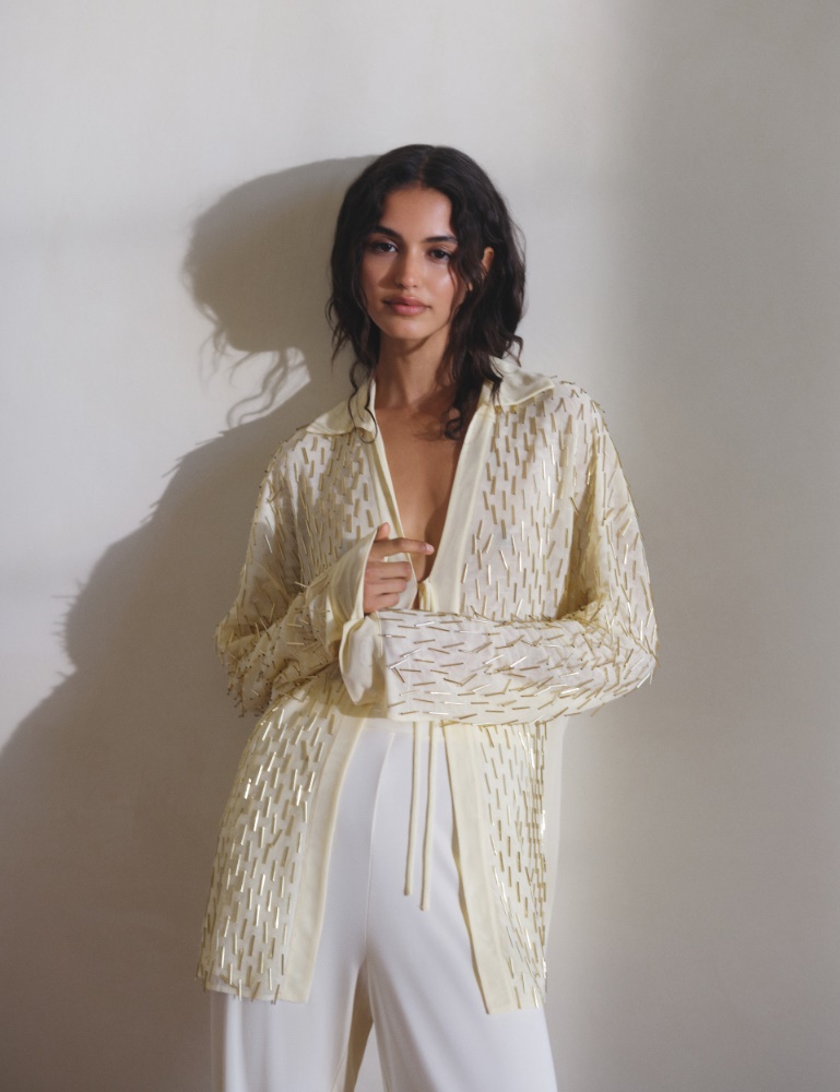 Camicia in tulle con ricamo canottiglie - Marella