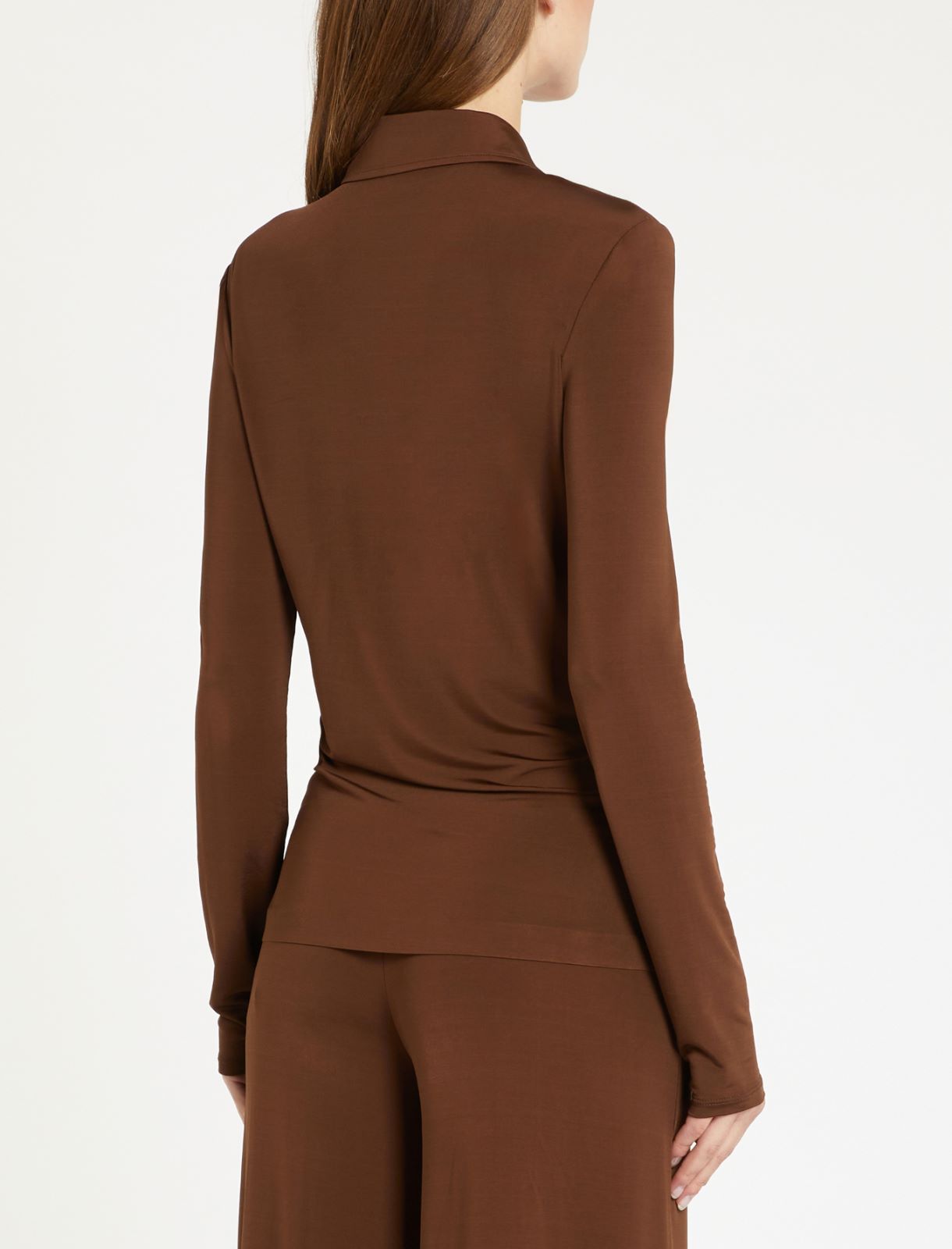 Slim-fit jersey shirt - BROWN - Marella - 2