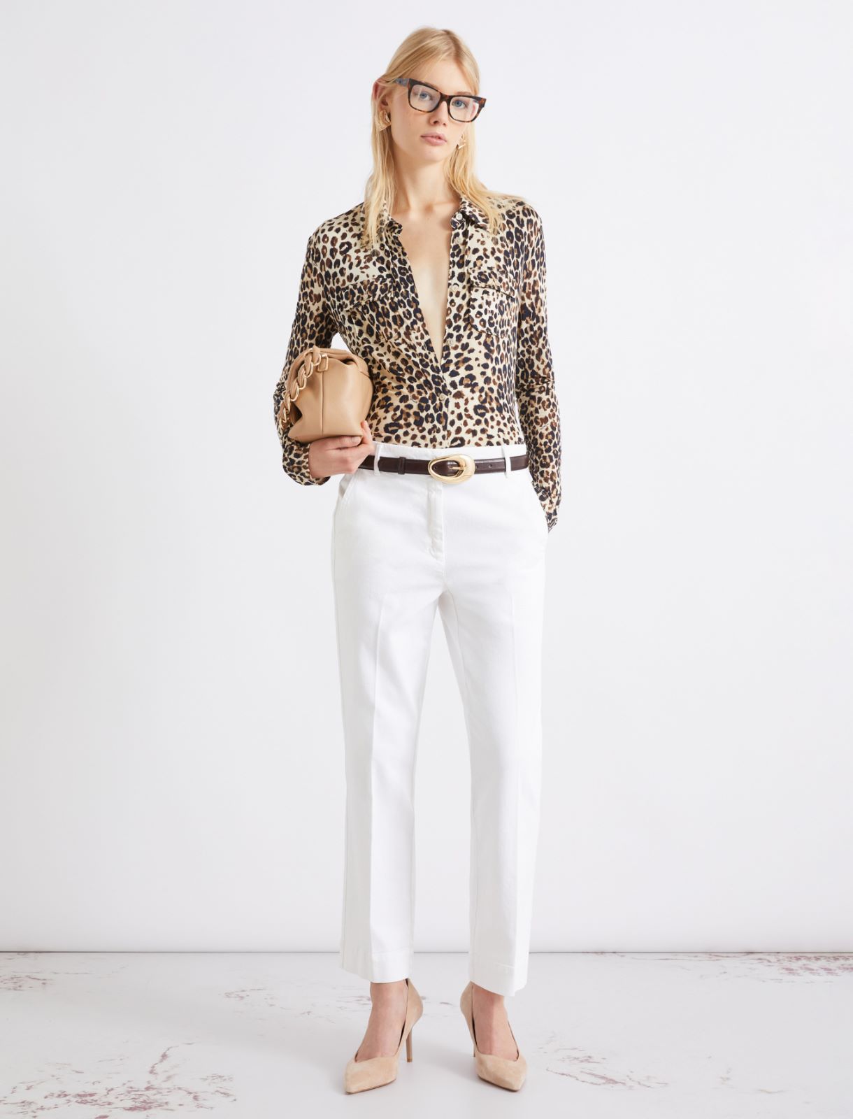 Slim-fit jersey shirt - BEIGE - Marella - 2