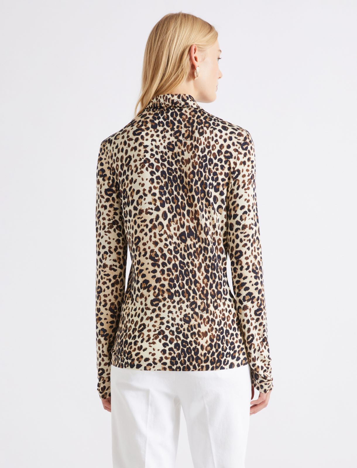 Slim-fit jersey shirt - BEIGE - Marella - 3