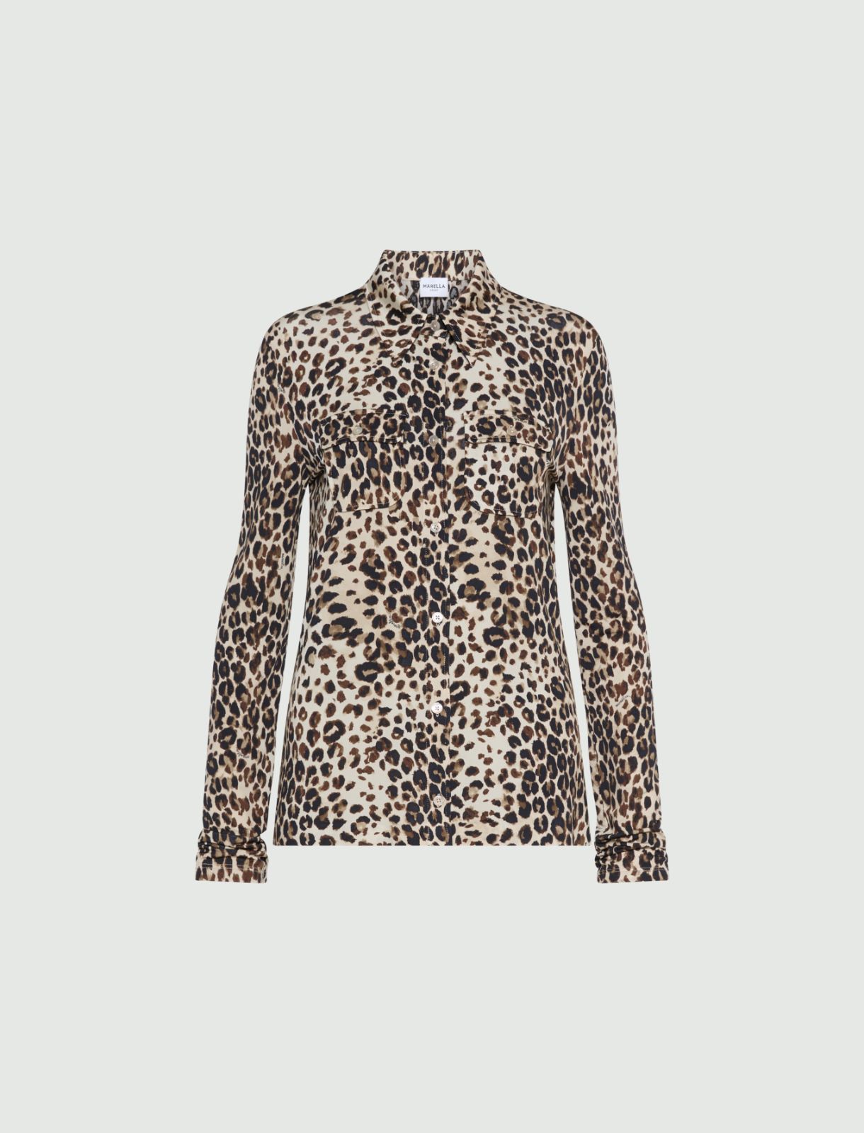 Slim-fit jersey shirt - BEIGE - Marella