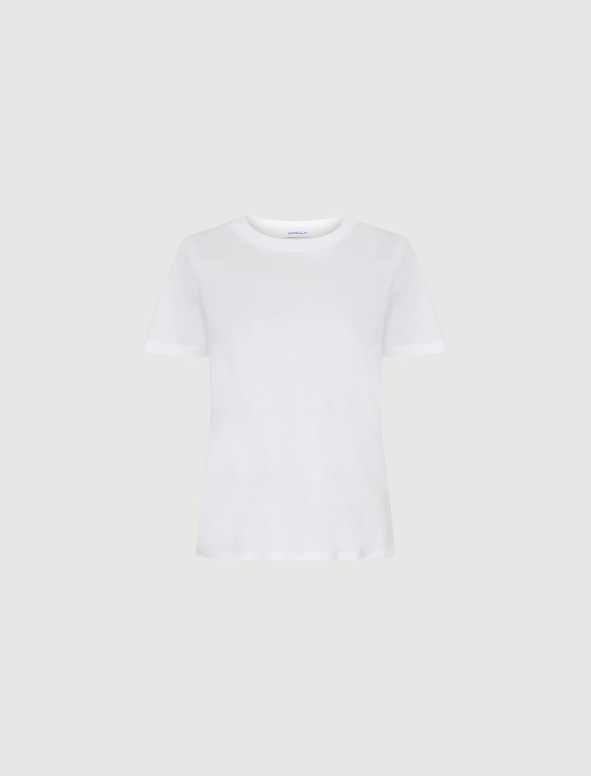 Pure cotton jersey T-shirt - OPTICAL WHITE - Marella