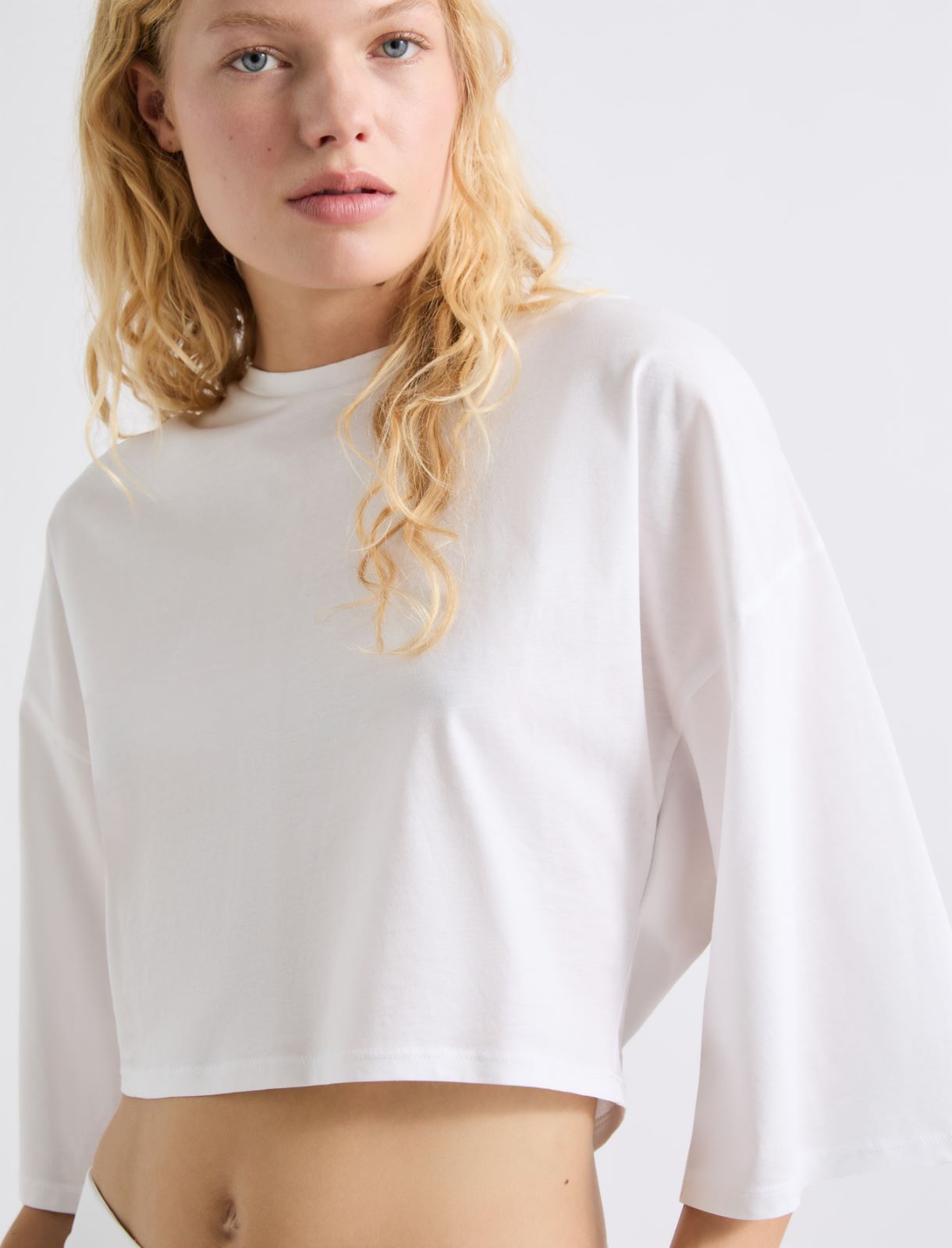 T-shirt en jersey mercerisé - BLANC NEUTRE - Marella - 5