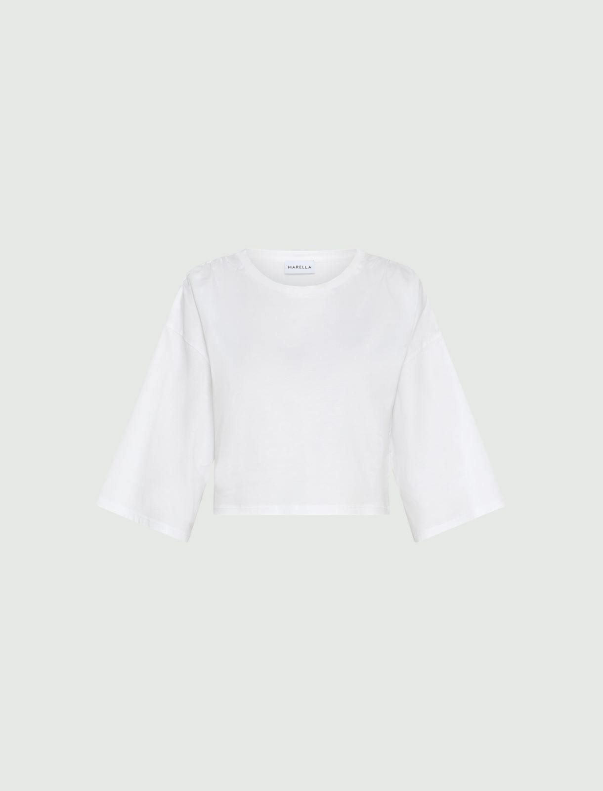 T-shirt en jersey mercerisé - BLANC NEUTRE - Marella