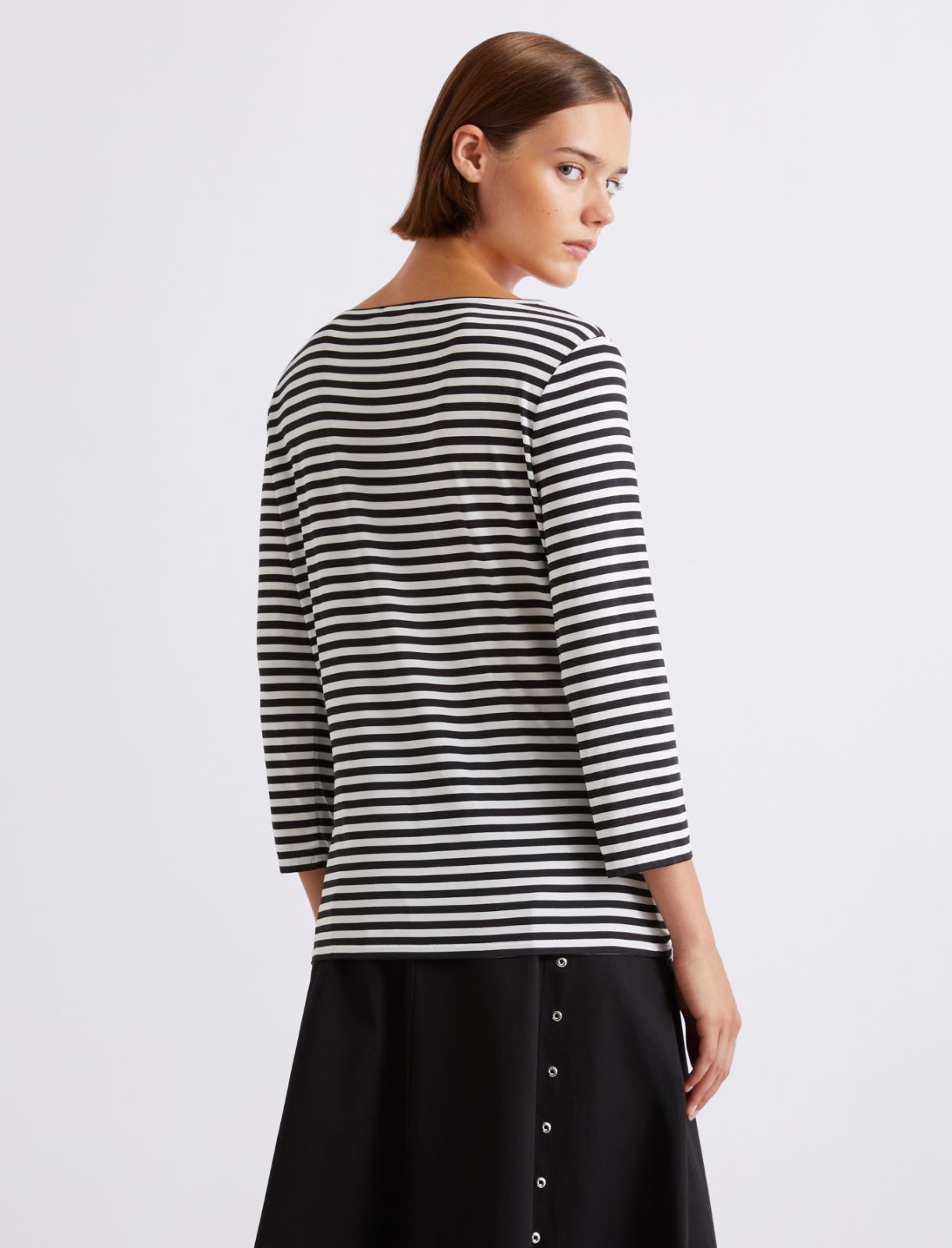 Striped jersey T-shirt - CREAM - Marella - 3