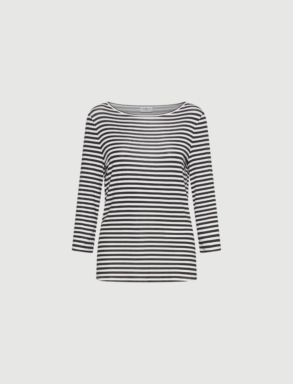 Striped jersey T-shirt - CREAM - Marella