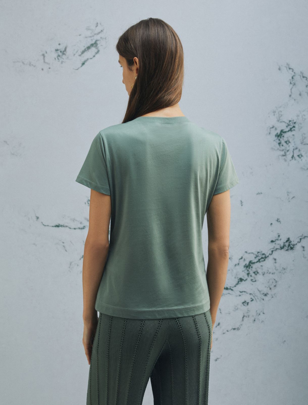 Pure cotton T-shirt - GREEN - Marella - 3