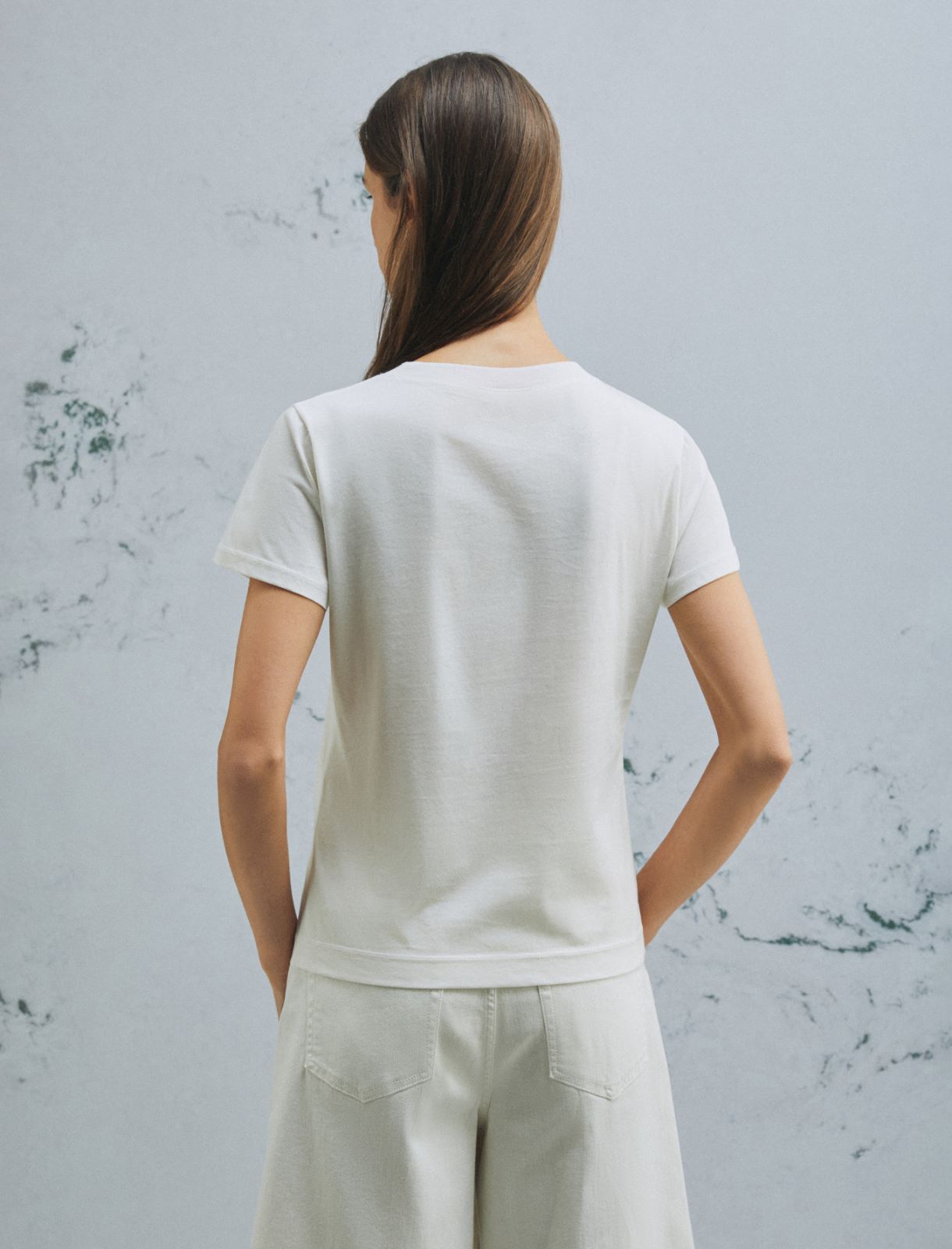 T-shirt in puro cotone - BIANCO LANA - Marella - 3