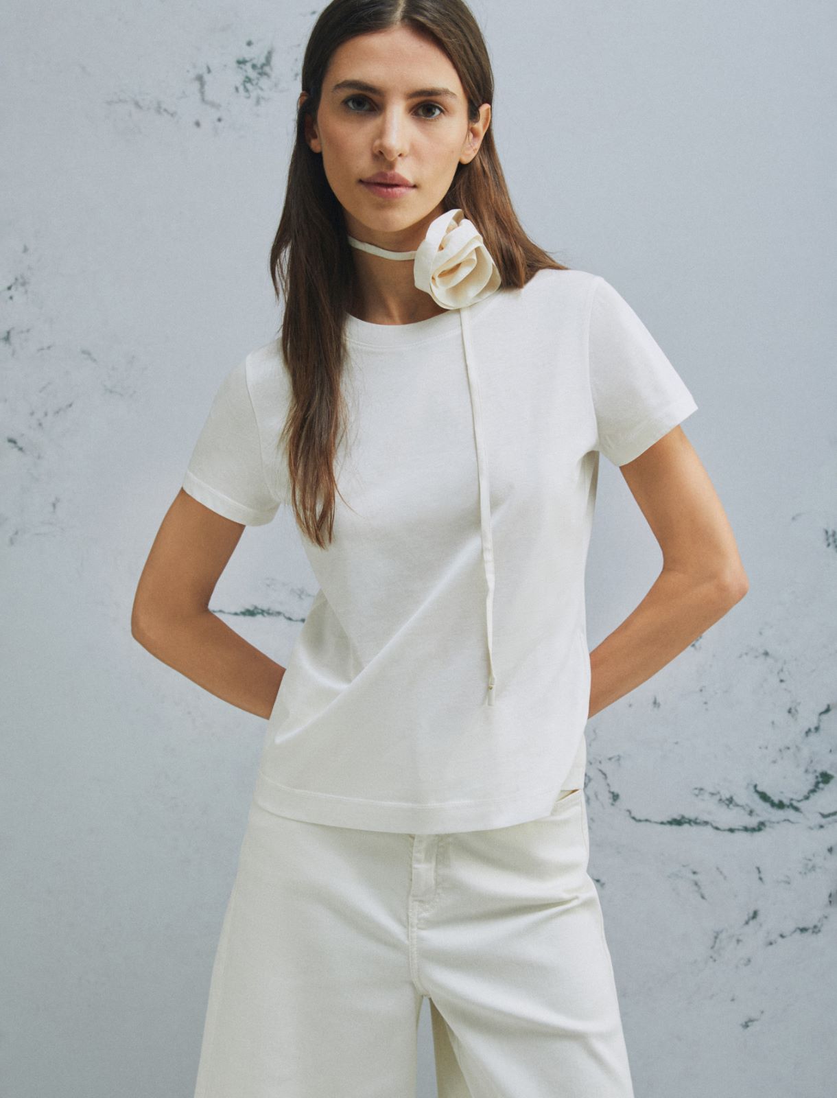 T-shirt in puro cotone - BIANCO LANA - Marella - 4