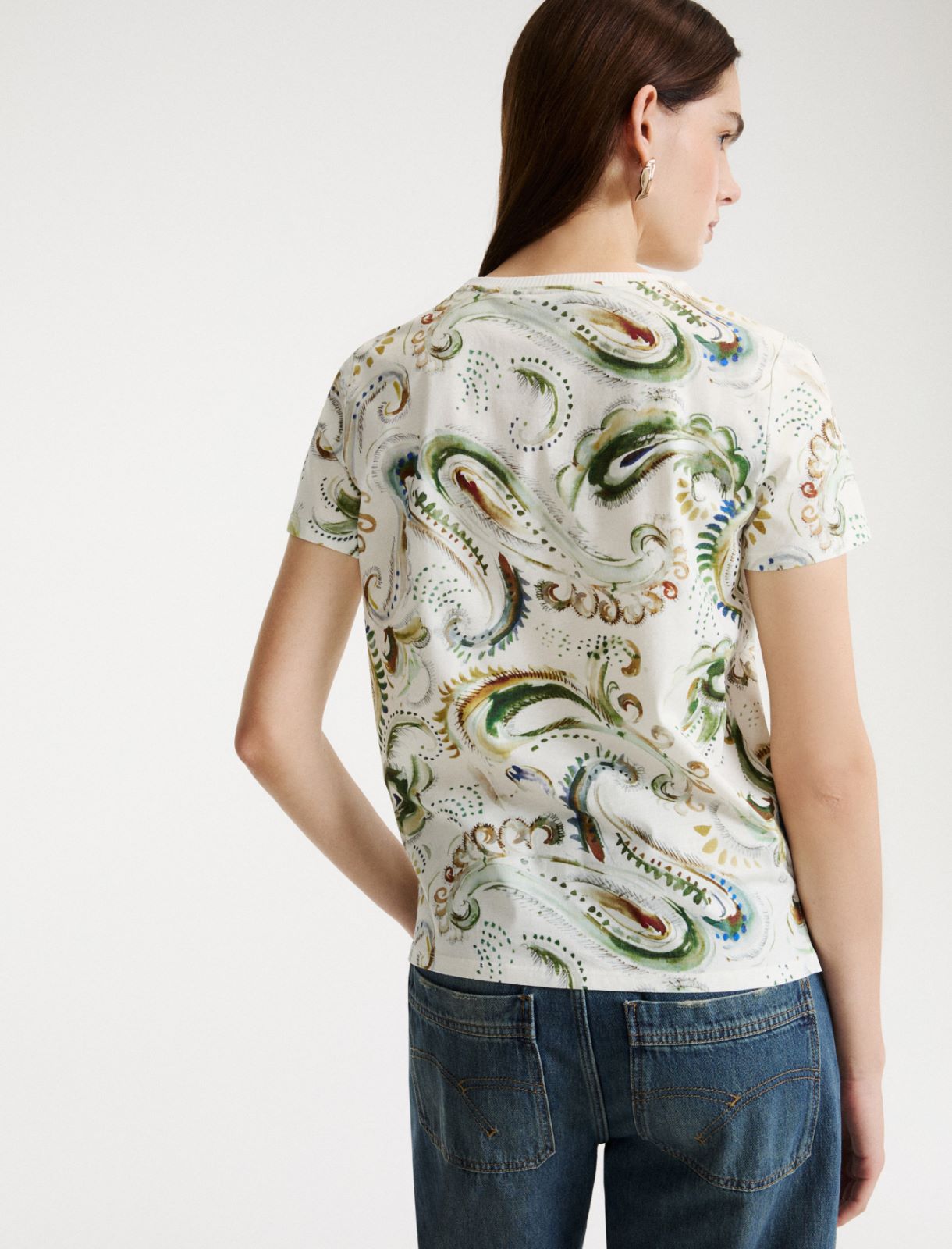 Printed jersey T-shirt - OPTICAL WHITE - Marella - 3